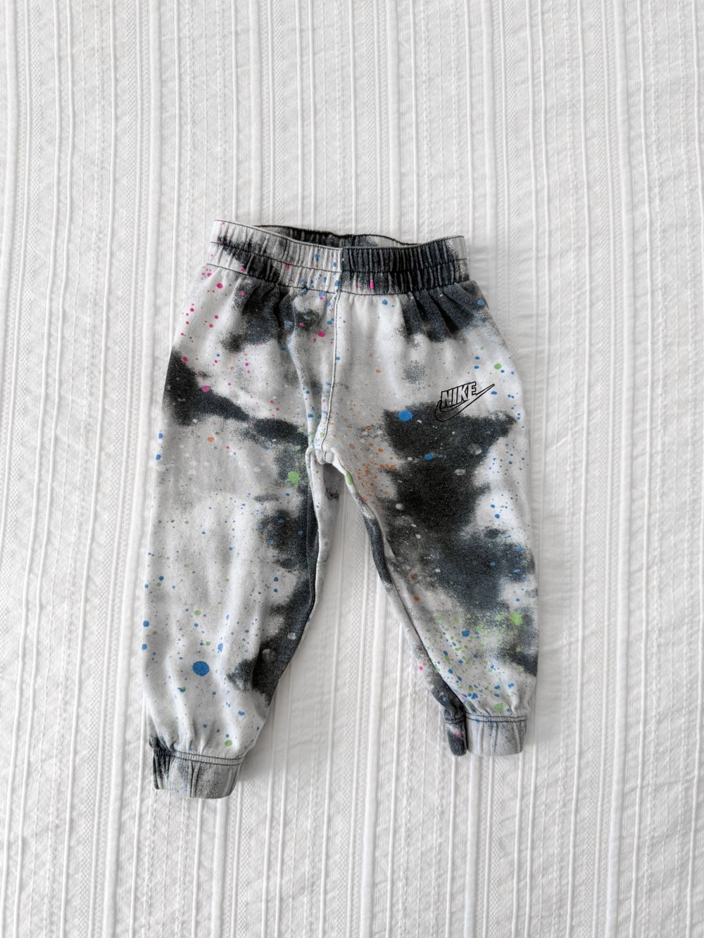Nike Baby Boy 100% Cotton Tie-Dye Paint Splatter Jogger Sweatpants 18M